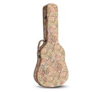 kowaku Étui Guitare Acoustique Rigide Étui Coque Housse Coffret avec Structure Multicouche Bois et Éponge Intérieur Velours, Feuille D Érable avec Poignée