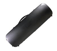 kowaku Étui Violon Rigide Housse Boîtier Transport Coque Dure avec Bord Métallique Sécurisé Fibre de Carbone Composite Sangles Sac à Dos et Poignée, Grille Noire, Array, Noir À Carreaux