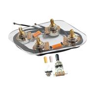 kowaku Faisceau de Câblage Guitare Électrique Précâblé avec Interrupteur Trois Positions Potentiomètre Volume Pièces de Remplacement Métal Convient Aux Guita