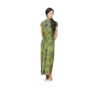 kowaku Figurine Miniature Personnage Fille Architecture Modèle Résine Cheongsam Beauté Représentation Réaliste Peinture Détaillée Convient à Collection Photo, Mains Derrière
