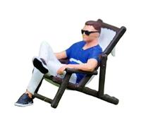 kowaku Figurine Miniature Personnage Modèle Résine Peint Main Accessoire Décor Scène Simulation pour Collection Photographie Créative Cadeau, Homme Inclinable