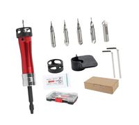 kowaku Foret Fraise à Bois avec Tête Remplaçable Mèche Fraise Quatre Canaux Réglable Porte-embout Extension Rapide Limiteur de Profondeur Contrôlable, avec 2 Clés