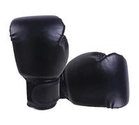 kowaku Gants de Boxe pour Le Kickboxing, Gants de Sac de Frappe, Gants de Boxe Thaïlandaise, MMA, Enfant Noir