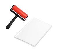 kowaku Gel Printing Plate pour Impression Artistique Plaque de Gel Lavable Réutilisable Rouleau en Caoutchouc Inclus Outil Monotype Adaptée à La Création de, M