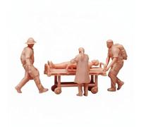 kowaku Grimpeur Miniature 1:64 Détails Réalistes Équipe Secours 1:64 Figurines Miniatures Peintes à la Main pour Vitrine, Blanc Brut Nécessite Une Peinture DIY