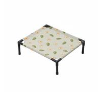 kowaku Hamac pour Chat Lit Élevé Tapis Rafraîchissant Panier Surélevé Ventilé Toile Oxford Textile Amovible Lavable Espace Rangé et Chaleureux Cadre en PVC, Avocat Frais Et Respirant
