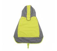 kowaku Imperméable pour Chien Veste Pluie Manteau Capuche Poncho avec Bandes Réfléchissantes Polyester Doux Bloquant Vent et Humidité Trou pour Laisse et, Vert, 10