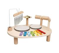 kowaku Itrument Percussion En Table En Bois Table Robuste n à Vent Méthode Éducative pr École Maternelle, Espace Jeu, Carillon En Bois Naturel