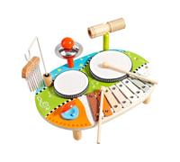 kowaku Itrument Percussion En Table En Bois Table Robuste n à Vent Méthode Éducative pr École Maternelle, Espace Jeu, Tambour À Vent