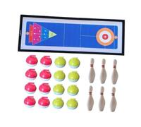 kowaku Jeu de curling de table, tableau de palets de table, jeu de bowling compact, jeux familiaux amusants pour femmes hommes à la maison en intérieur Party, Pas de Boîte