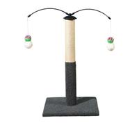 kowaku Jouet en Sisal avec Deux Balles Suspendues pour Chats D'intérieur, Gris Foncé