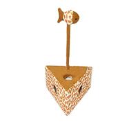 kowaku Jouet Puzzle pour Chat Boîte de Jeu Mental Jeu d'esprit et Jouet Sonore avec Balle à Ressort pour Adapté pour Les Chats D'Intérieur et Chat, Triangle