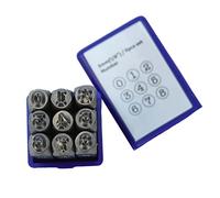 kowaku Kit D'outils de Marquage de Métaux de 3 Mm, Ensemble de Poinçons Professionnels pour Le Marquage et Le Gaufrage de Bijoux, 9x numéros