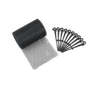 kowaku Leaf Guard Mesh Grille Pare-Feuilles pour Gouttière Tamis de Protection Anti-Obstruction Filtre de Drainage en Polypropylène Installation Facile Adapt, Noir avec Crochet