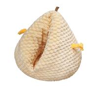 kowaku Lit pour Chat Autochauffant en Forme de Poule Cachette Douillette en Peluche avec Nid Apaisant Confortable et Coussin Lavable Convient à La Détente de, Jaune
