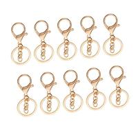 kowaku Lot de 10 Crochets pour Cordons, Fermoirs à Molette, Clips et Accessoires pour Loisirs Créatifs et Porte-clés, Or #1
