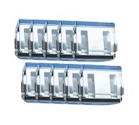 kowaku Lot de 10 Pinces de Fixation pour Pantalons, Pinces de Raccourcissement Polyvalentes, Durables et Anti-Glissement, Fixation d'Ourlet de Pantalon, Bleu Transparent