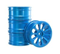 kowaku Lot de 4 pièces de rechange 1/10, accessoires métalliques robustes, pièces de rechange, mini kits de conduite, moyeux de roue pour voiture, Bleu Ciel
