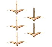 kowaku Lot de 5 Ancrages Au Sol Robustes et de Qualité Supérieure, Pratiques et Professionnels, pour La Fixation de Treillis de Vigne dans Les Vignobles et L, Or, Petit