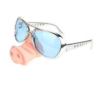 kowaku Lunettes de soleil à gros nez de cochon, lunettes de soleil de fête, lunettes décoratives nouveauté pour Cosplay, Bleu