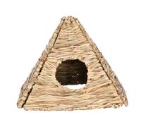 kowaku Maison d'herbe de Lapin, Cage de Lapin tissée, nid de lit de Maison de Lapin fabriqué à la Main, cabane cachée tissée Pliable pour Chinchilla