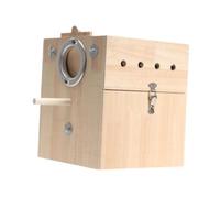 kowaku Maison en Bois Cage à Oiseaux Parrot Mating Box avec Ports de Ventilation Tiroir Lavable Structure Robuste Convenable pour Petits et, Suspendu à Droite
