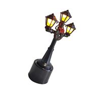 kowaku Mini lampadaires de rue, modèle de lampadaire de jardin à l'échelle 1/12, projets de bricolage, lampadaire miniature de Noël, jardin de fées, Trois Têtes