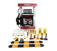 kowaku Mini panneaux de signalisation routière pour station-service, jouets de barrages routiers pour enfants, cadeaux d'anniversaire pour tout-petits
