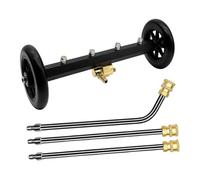 kowaku Nettoyeur de Châssis de Voiture Nettoyeur sous-véhicule Accessoire Pulvérisateur Buse En Éventail Tige Réglable Fonction Pression Adapté à L'Entretien, Noir