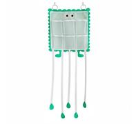 kowaku Organisateur Cheveux Enfant Support Barrettes Rangement Cheveux Compartiments Maillés Rubans Suspendus Tissu Feutrine Fonction Polyvalente Adapté Chambre d'Enfant Dortoir Dressing, Green