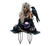 kowaku Panneau décoratif en Acrylique 2D pour Halloween, Piquet Plat, Plaque décorative pour Jardin, terrasse, pelouse, clôture, allée, Fille