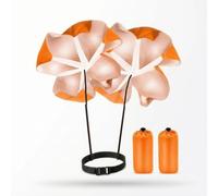 kowaku Parachute Résistance avec Ceinture Facile à Utiliser Parachute Sprint avec Ceinture Léger pour Sportifs, Entraîneurs, Préparation Physique , Orange