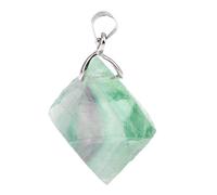 kowaku Pendentif Octaèdre en Cristal de Fluorite Naturelle (DIY)