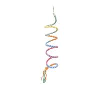 kowaku Perchoir Corde Oiseau Accessoire Cage Escalade Jouet Perroquet Coton Métal Flexible pour Oiseaux Perroquets Conviennent à L'Interaction Sociale Instal, Style D