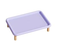 kowaku Pet Feeder Stand surélevé Distributeur Eau pour Support Lavable Antidérapant en Bois pour Alimentation Animale Fonction Maintien de La Santé, Violet