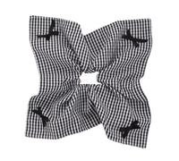 kowaku Plaid Hair Scrunchie Hair Tie Gift Houseswarming With Bow Decoration Elastic Band Nedder pour Party Dance Party, Noir Blanc