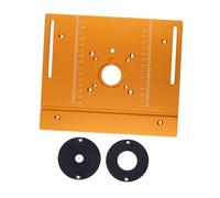 kowaku Plaque D'insertion Dorée pour Table de Défonceuse, Idéale pour Les Projets de Fraisage et D'inversion sur établi.