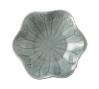 kowaku Plateau à Bijoux, Plateau à Couverts de Cuisine, Assiette décorative en Forme de Fleur, Porte-cuillère, Bol à clés pour comptoir, Petit Anneau, Gris