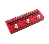 kowaku Processeur Audio Basse Pédale Multi Effets Compresseur Section Chorus Pédalier Ergonomique Trois Commutateurs Indicateurs Brillants Contrôle Rapide Adapté aux Performances Maison, Rouge