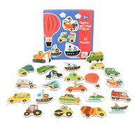 kowaku Puzzle en Bois Animaux Coordination Main-Œil Puzzle de Correspondance Véhicules Facile à Manipuler Jeu Éducatif pour Enfants, Maison, Crèche, Assortiment De Transport