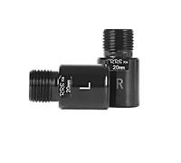 kowaku Rallonge Pédale Vélo Adaptateur Extension Axe Bicyclette Entretoise Pas de Jeu Grâce au Corps Fileté Cylindrique Finition Métal Adaptée, Noir, 20mm