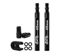 kowaku Rallonge pour Valve Presta, Rallonge pour Valve Pneumatique Intérieure, 2pcs Noir 60mm