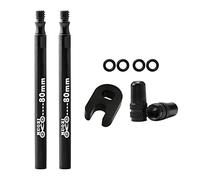 kowaku Rallonge pour Valve Presta, Rallonge pour Valve Pneumatique Intérieure, 2pcs Noir 80mm