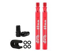 kowaku Rallonge pour Valve Presta, Rallonge pour Valve Pneumatique Intérieure, 2pcs Rouge 60mm