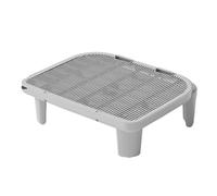 kowaku Rampe Litière Chat Matelas Double Couche Ramasse-litière en PP Lavable Pad Repose-Pieds Antidérapant pour Litière Auto-nettoyante Adapté Aux Chats Âgé, Gris