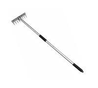 kowaku Râteau Amovible Outil Multifonction de Désherbage et Binage en Acier Inoxydable avec Poignée Solide Convient pour Cultures Maraîchères Jardinage Terrasse Espaces Fleuris , Râteau 8 Dents