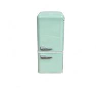 kowaku Réfrigérateur Miniature Éclairé Porte Ouvrante Mini Frigo Ouvrant Léger, Vert Menthe
