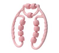 kowaku Rouleau de Massage Corporel Outil de Fitness Manuel Rouleau pour Cuisses Masseur de Mollets avec Onze Roues pour Une Pression Ciblée Approprié pour L, Rose