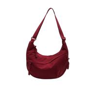 kowaku Sac à bandoulière en Nylon Léger Sac à bandoulière Simple pour la Conduite en Plein air, Rouge