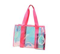 kowaku Sac fourre-Tout de Plage épais PVC Femme Portable Sac à Main Sac à bandoulière pour Street Shopping Sports Game Music Festival Voyage, Rose